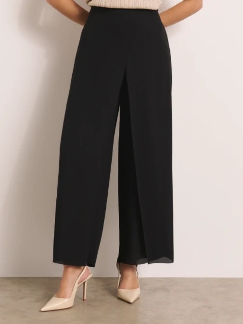 COS Black Wide Leg Trousers